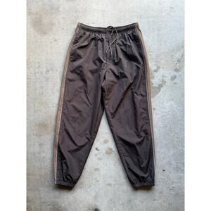 2000s Roundtree and Yorke Sport Brown Striped Track Pants Size Large Adjustable